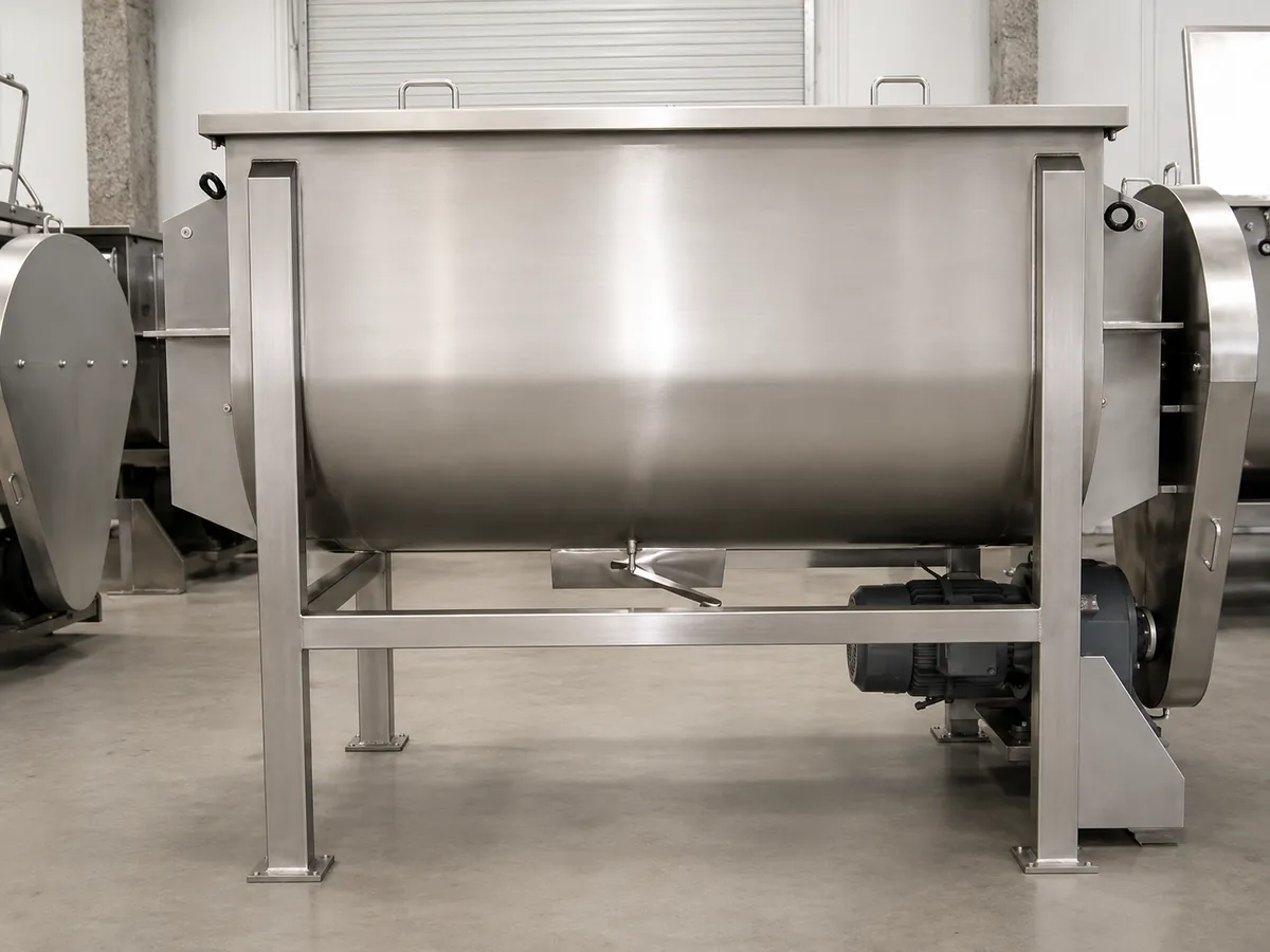 Stainless steel ribbon blender used for toll blending